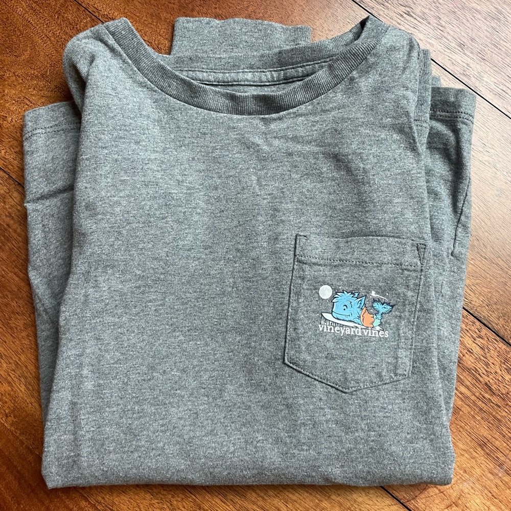 Vineyard Vines Heather Gray Pocket Tee